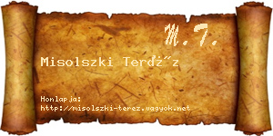 Misolszki Teréz névjegykártya